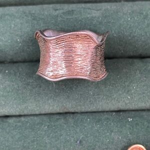 Textured sterling Silver Ring size 8